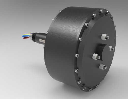 QS电机e-273单轴10kW的3D模型缩略图